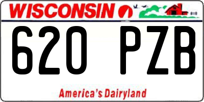 WI license plate 620PZB