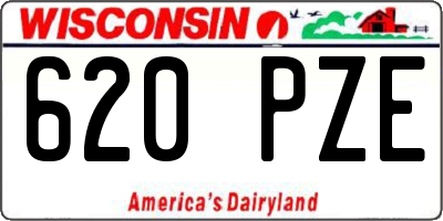WI license plate 620PZE