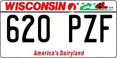 WI license plate 620PZF