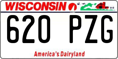 WI license plate 620PZG
