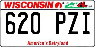 WI license plate 620PZI