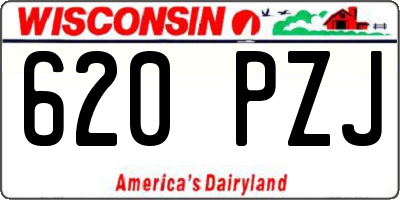 WI license plate 620PZJ