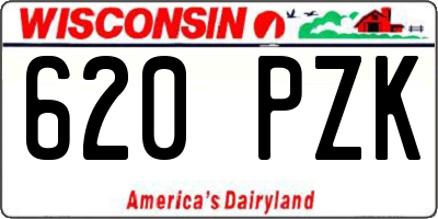 WI license plate 620PZK
