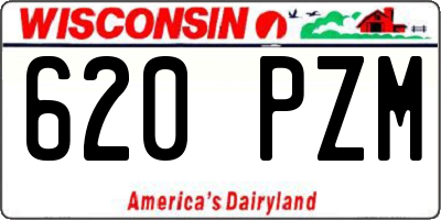 WI license plate 620PZM