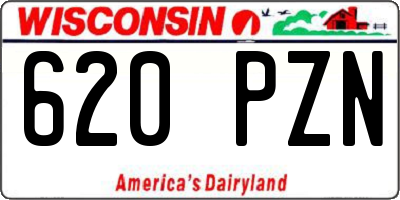 WI license plate 620PZN
