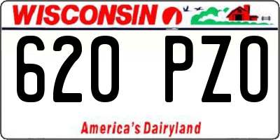WI license plate 620PZO