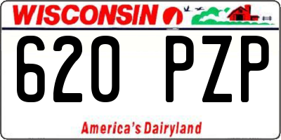 WI license plate 620PZP
