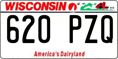 WI license plate 620PZQ