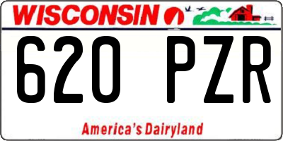 WI license plate 620PZR