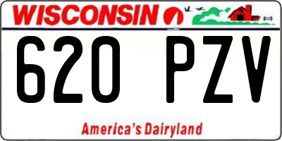 WI license plate 620PZV
