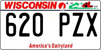WI license plate 620PZX