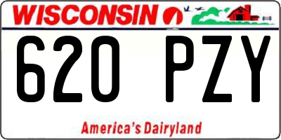WI license plate 620PZY
