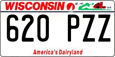 WI license plate 620PZZ