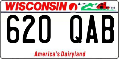WI license plate 620QAB