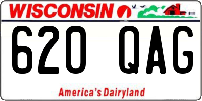 WI license plate 620QAG