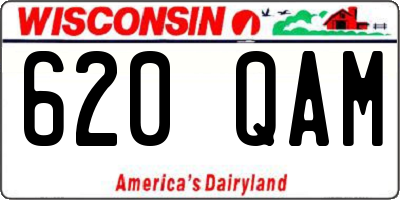 WI license plate 620QAM