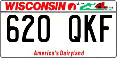 WI license plate 620QKF