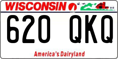 WI license plate 620QKQ