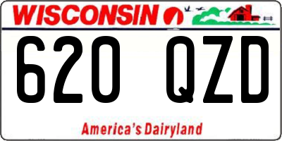 WI license plate 620QZD