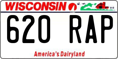WI license plate 620RAP