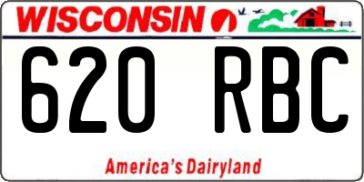 WI license plate 620RBC
