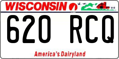 WI license plate 620RCQ