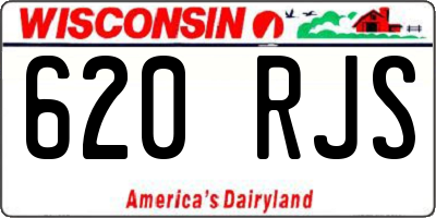WI license plate 620RJS