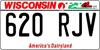 WI license plate 620RJV