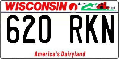 WI license plate 620RKN