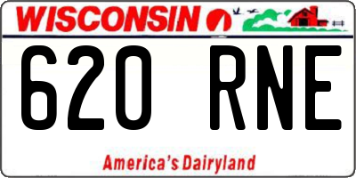 WI license plate 620RNE