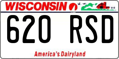 WI license plate 620RSD