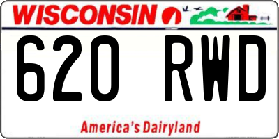 WI license plate 620RWD