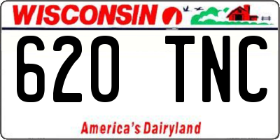 WI license plate 620TNC