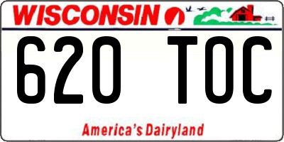 WI license plate 620TOC