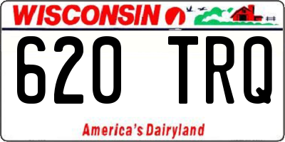 WI license plate 620TRQ