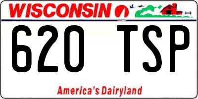 WI license plate 620TSP