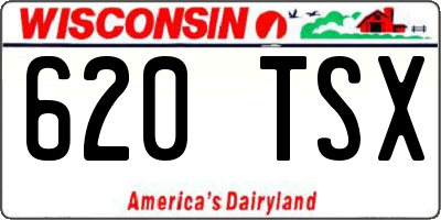 WI license plate 620TSX
