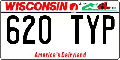 WI license plate 620TYP