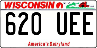 WI license plate 620UEE