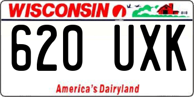 WI license plate 620UXK