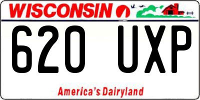 WI license plate 620UXP
