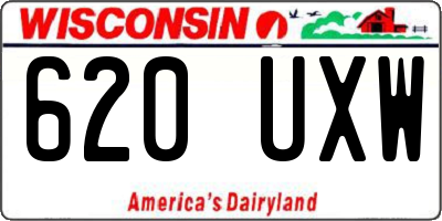 WI license plate 620UXW