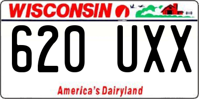 WI license plate 620UXX