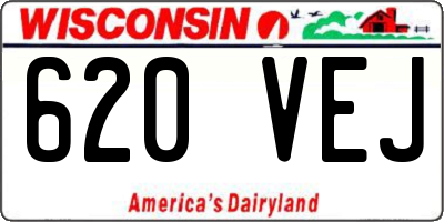 WI license plate 620VEJ