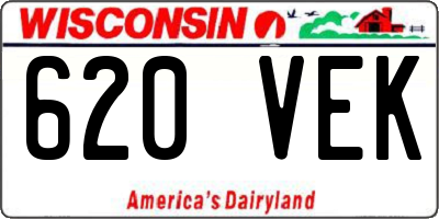 WI license plate 620VEK