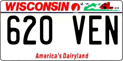 WI license plate 620VEN