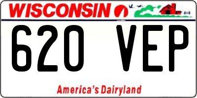 WI license plate 620VEP
