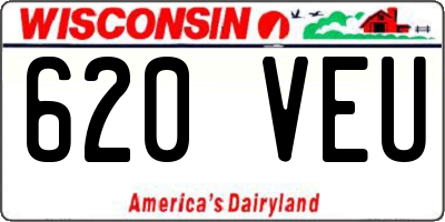 WI license plate 620VEU