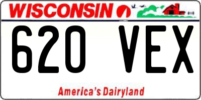 WI license plate 620VEX