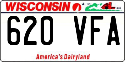 WI license plate 620VFA